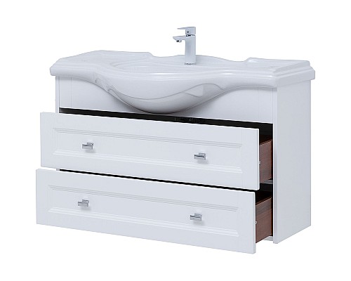 Тумба под раковину Aquanet Монте 85 303998 подвесная Белая матовая