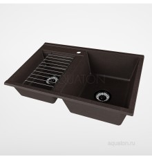 Мойка для кухни Делия 78 DBL 2 чаши кофе Aquaton 1A723132DE280