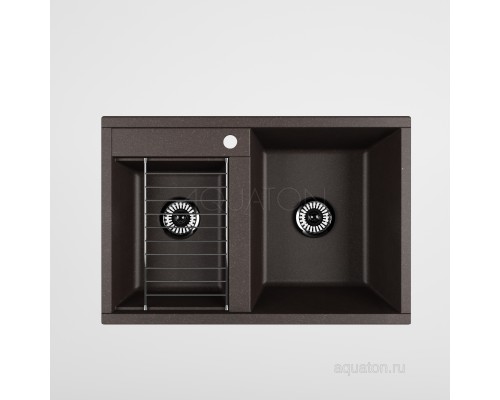 Мойка для кухни Делия 78 DBL 2 чаши кофе Aquaton