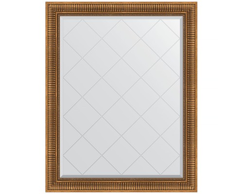 Зеркало Evoform Exclusive-G 122х97 BY 4369 с гравировкой в багетной раме - Бронзовый акведук 93 мм