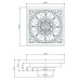 Трап сливной Veragio Canyon d40, с декоративной решеткой 10x10, с клапаном бронза