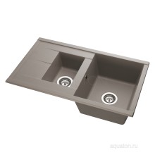 Мойка для кухни Делия 87 серый шёлк Aquaton