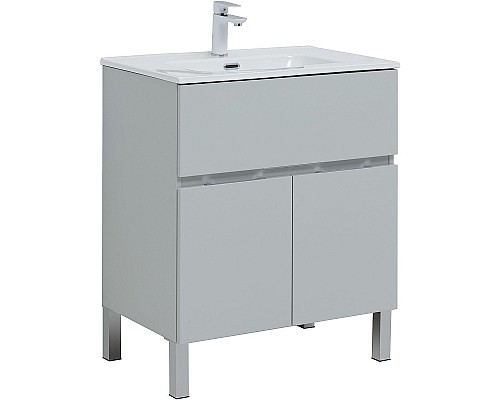 Тумба под раковину Aquanet Алвита New 70 303899 Серая матовая