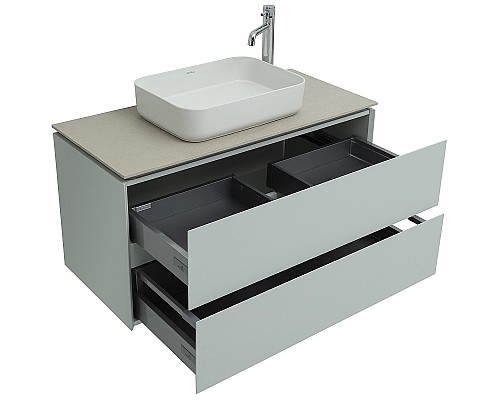 Тумба под раковину Allen Brau Infinity 100 1.21003.PWM подвесная Папирус матовый