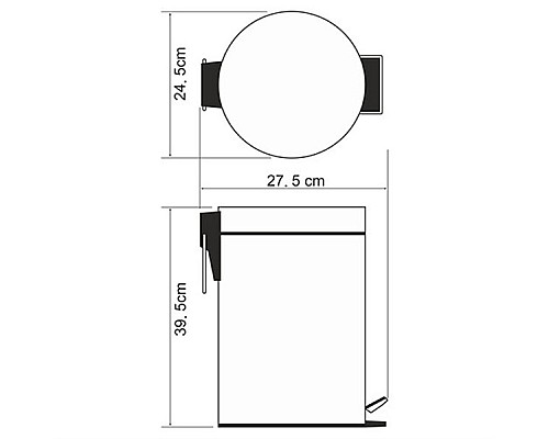 Ведро для мусора Ridder Timon 2008607 Серое