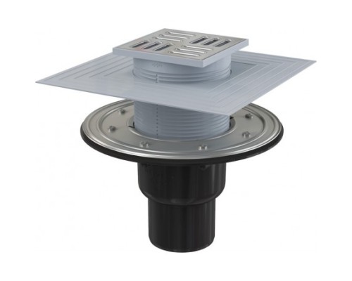 Душевой трап AlcaPlast APV4344 выпуск прямой, гидрозатвор мокрый/сухой