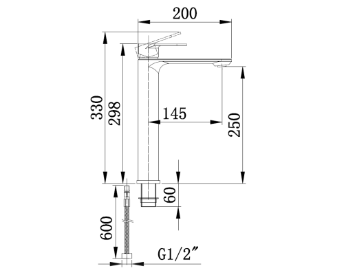 Смеситель для раковины Boch Mann Santa XL BM9129 Хром