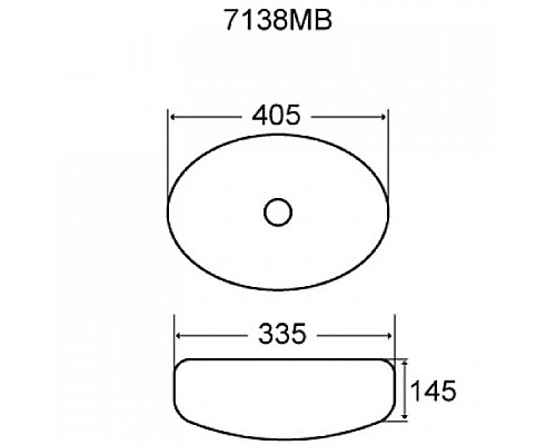 Раковина Melana 40 MLN-7138MB Черный