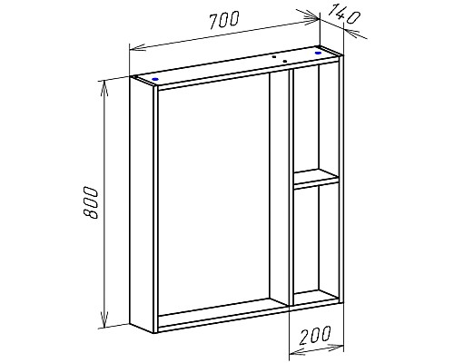 Зеркало Bellezza Рона 70 4614111030502 Натуральный дуб