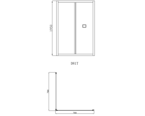 Душевая дверь Cerutti SPA Bella D81T профиль Хром стекло прозрачное