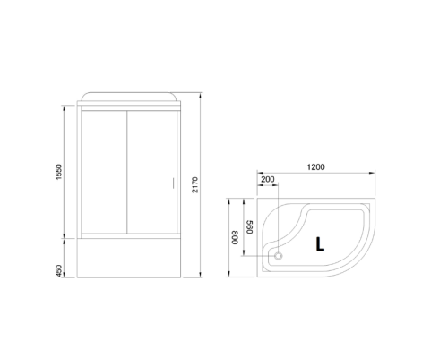 Душевая кабина Royal Bath BK 120x80 с гидромассажем