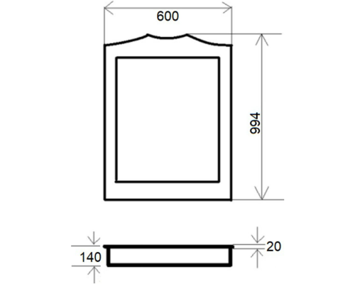 Зеркало Orange Classic 60 Белое