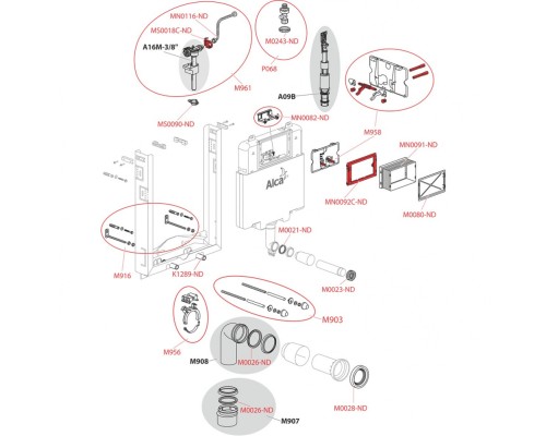 Система инсталляции для унитазов AlcaPlast Renovmodul