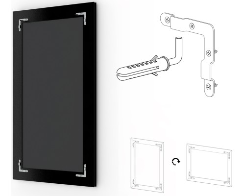 Зеркало Evoform Exclusive 103х73 BY 1192 с фацетом в багетной раме - Состаренное серебро с плетением 70 мм