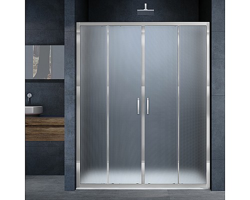 Душевая дверь Vincea Alpha 160 VDS-3AL2160MT профиль Хром стекло текстурное