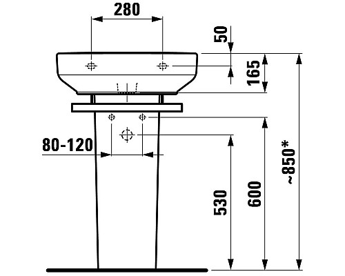 Пьедестал Laufen Form 8.1967.0.000.000.1 Белый