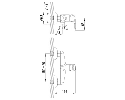 Смеситель Lemark Pramen LM3318C с гигиеническим душем