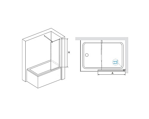 Шторка на ванну RGW Screens SC-052 80x150 35115208-11 профиль Хром стекло прозрачное
