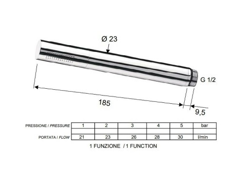 Ручной душ Remer 317MMX Хром