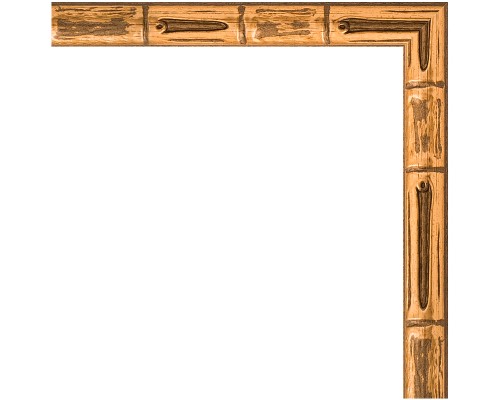 Зеркало Evoform Definite 127х67 BY 0746 в багетной раме - Золотой бамбук 24 мм