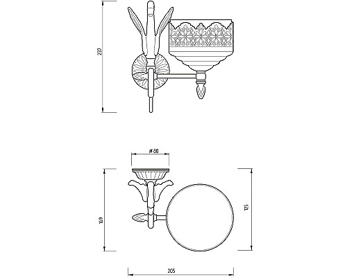 Мыльница Migliore Luxor 26164 Золото