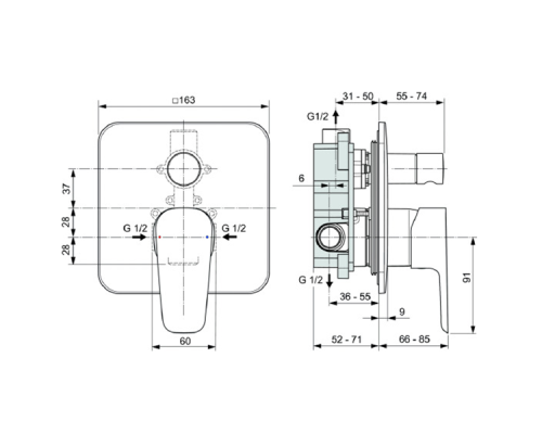 Комплект смесителей Ideal Standard Esla BD002XC Хром