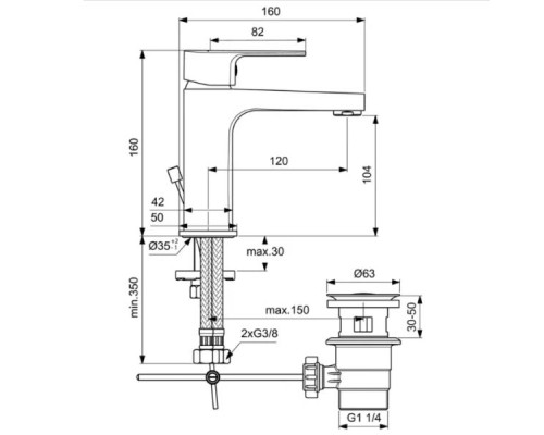 Комплект смесителей Ideal Standard Esla BD002XC Хром