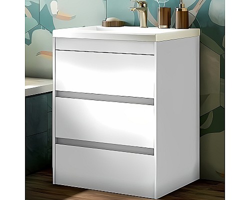 Тумба под раковину Art&Max FAMILY-580-3C-PIA-BL Белый глянец