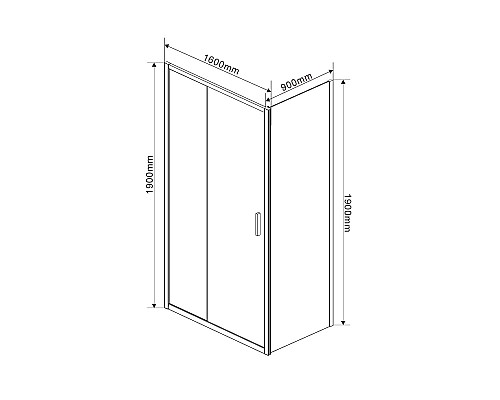 Душевой уголок Vincea Garda 160х90 VSR-1G9016CL профиль Хром стекло прозрачное