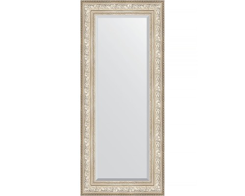 Зеркало Evoform Exclusive 140х60 BY 3530 с фацетом в багетной раме - Виньетка серебро 109 мм