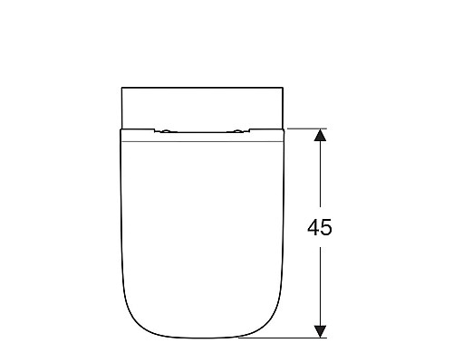 Чаша унитаза безободковая подвесная GEBERIT Smyle Square 500.685.01.1