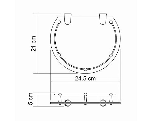 Полка стеклянная WasserKRAFT K-566