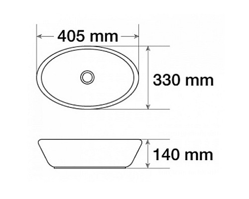 Раковина-чаша CeramaLux 41 7138MB Черная