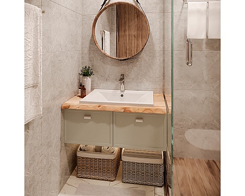 Раковина Paola Elegante 75 Белая глянцевая