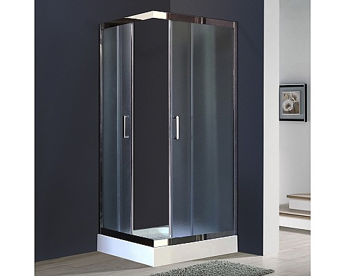 Душевой уголок Royal Bath HPD 100х80 RB8100 HPD-C-CH профиль Хром стекло рифленое