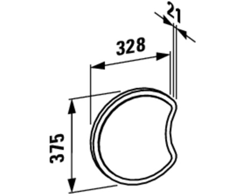 Зеркало Laufen Florakids 32 4.6161.2.003.472.1 Зеленое