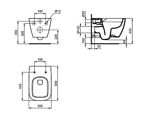 Унитаз Ideal Standard I.Life B T461401 без сиденья