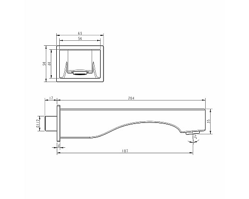 Излив для смесителя Lemark LM7281BL Черный