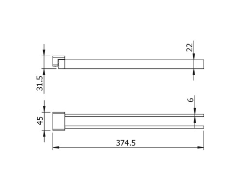 Полотенцедержатель двойной поворотный LANGBERGER 11308A