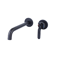 Смеситель для раковины настенный черный матовый Bronze de Luxe 1760'SLoft 5530SB