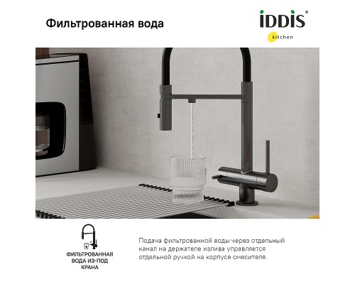 Смеситель для кухни Iddis Ace ACEGMFFi05 Графит