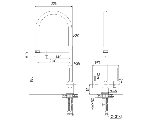 Смеситель для кухни Iddis Ace ACEGMFFi05 Графит