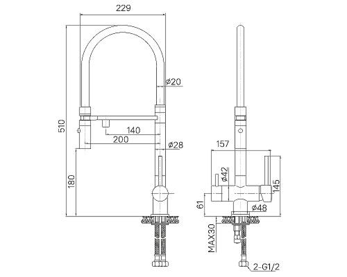 Смеситель для кухни Iddis Ace ACEGMFFi05 Графит