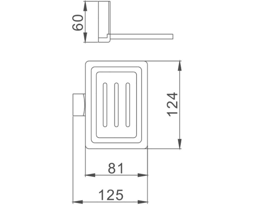 Мыльница Haiba HB8802-1 Хром