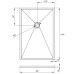 Душевой поддон из искусственного камня Veconi Tezeo 100x80 Черный