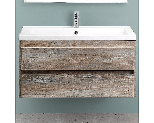 Тумба под раковину Art&Max Family-1000-2C-SO-PE подвесная Бетон Экзотик