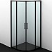 Душевой уголок WasserKRAFT Dill 90x90 61S01 профиль Черный матовый стекло прозрачное