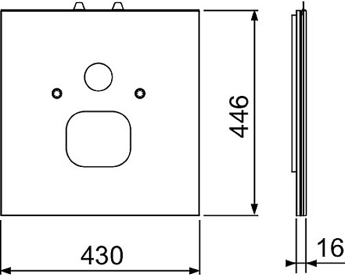 Стеклянная панель TECE lux 9650109 нижняя