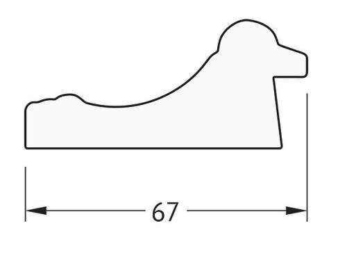 Зеркало Evoform Definite 146х56 BY 1076 в багетной раме - Состаренное золото 67 мм