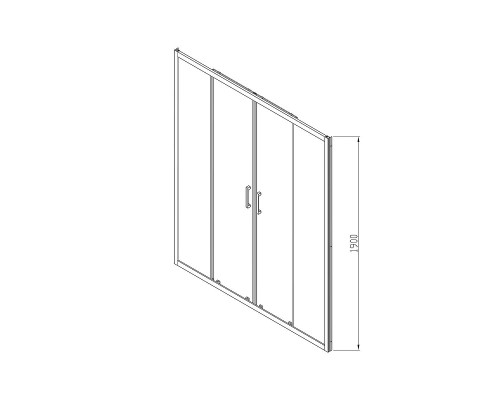Душевая дверь Vincea Alpha 160 VDS-3AL2160CL профиль Хром стекло прозрачное